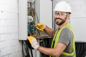 electrician near me repairing a breaker box